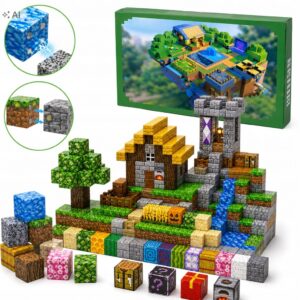 KLOCKI MAGNETYCZNE SZEŚCIANY AŻ 300 SZTUK 2x2x2cm KREATYWNE FIGURKI GRATIS!