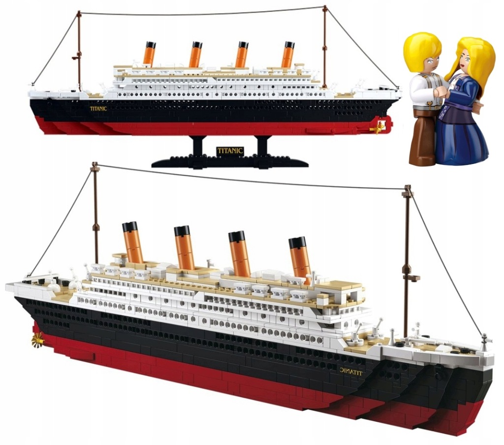 Klocki Titanic 1012 elementów Piękny zestaw dla fana duży statek